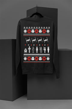 UGLY Christmas Sweatshirt: Star Wars Troops | Galactic Holiday Cheer | Empire Era Festivities