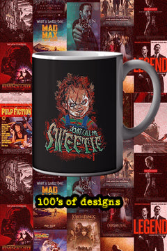 Horror Chucky 11oz Mug | Scary Movies Collectible Cup | Killer Doll Design Mug