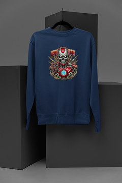 Iron Man Skull Armor Sweatshirt | Marvel Comics Inspired Jumper | Superhero Skull Design Shirt