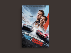 Ford V Ferrari Canvas Print | Film Ford V Ferrari Design | Matt Damon | Christian Bale | Movie Memorabilia | Home Decor | Wall Art