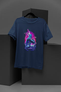 Horror Michael Myers Neon Design | Vintage Horror Film Tee | Retro Halloween Shirt