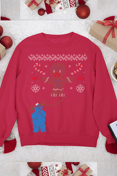 UGLY Festive Cookie Monster Christmas Sweatshirt | Retro Holiday Splurge | 90s Nost