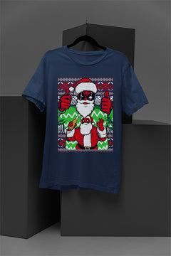 UGLY Deadpool-Santa Pool Christmas T-Shirt | Pop Culture Holiday Apparel | Festive Ugly Design