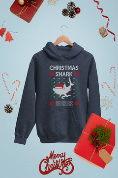 KIDS UGLY Christmas Shark | Kids Christmas Ugly Design Hoodie | Festive Holiday Apparel
