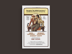 The Sting Canvas Print featuring Robert Redford and Paul Newman | Film Art Decor