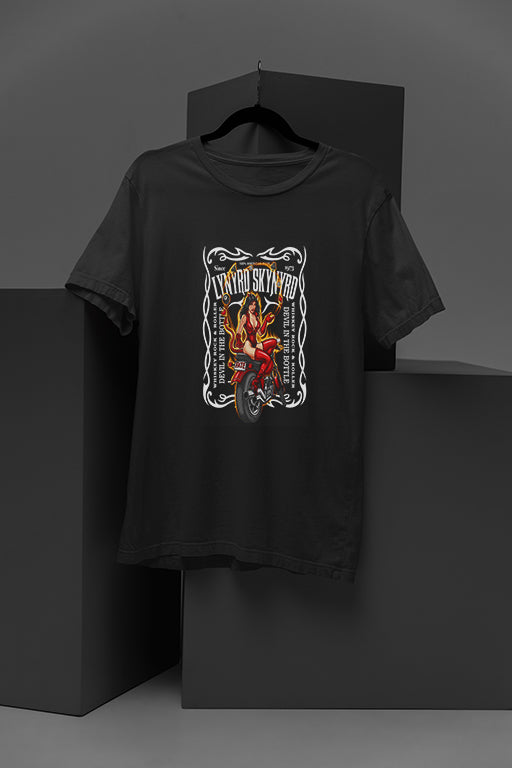 Lynyrd Skynyrd Devil In The Bottle | Vintage Southern Rock Band Tee | 70s Classic Rock T-Shirt | Rebel Outlaw Music Merch | Retro Lynyrd Skynyrd Fan Apparel | Iconic Rock Band Shirt | Southern Rock Legends