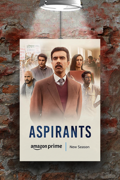 Aspirants Web Series Poster | TV Show Aspirants | Premium Gloss Print | Vintage Aspirants Design | Lead Actor Name Poster