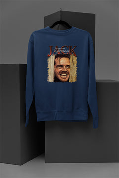 Horror Icon Jack Torrance Cozy Pullover Sweatshirt | Classic Movie Villain Warm Sweater | Halloween Costume Essential