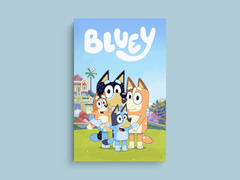 Bluey Canvas Print | Funny Dog Cartoon Design | Featuring Bluey and Bingo - TV Show Fan Art Décor