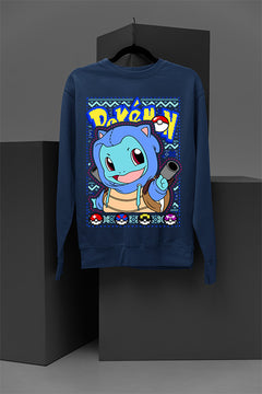 UGLY Christmas Squirtle Pokemon Sweatshirt | Festive Ugly Design | Retro Nostalg
