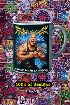 The Rock 11oz Mug featuring Pro Wrestling Star Dwayne Johnson | WWE Collectible Cup | Wrestling Fan Gift