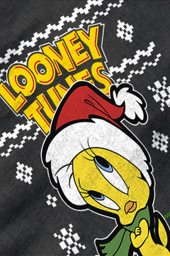 UGLY Tweety Festive Folly Christmas T-Shirt | Looney Tunes Retro Cartoon | N