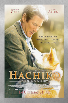 Hachiko Richard Gere Premium Gloss Poster | Film Memorabilia | Dog Lovers Gift | Unique Wall Art