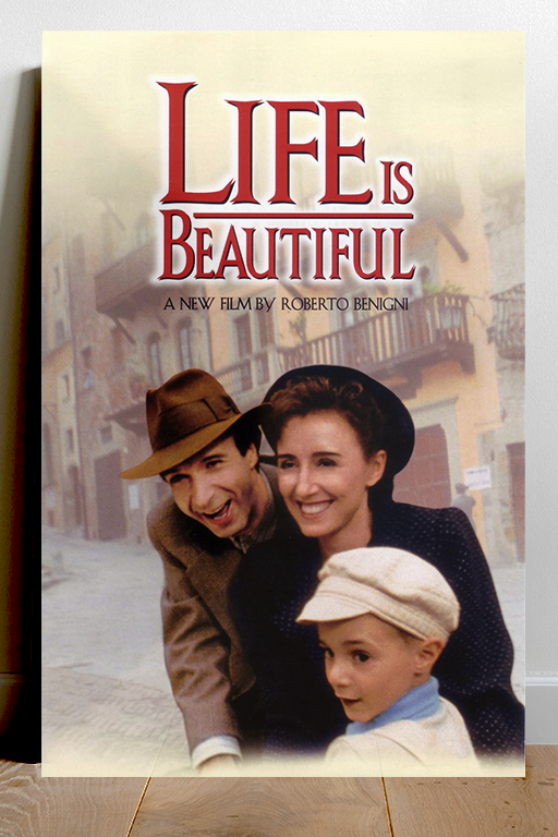 Life Is Beautiful Gloss Poster | Roberto Benigni | Film Fan Art | Classic Movie Print