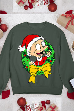UGLY Vintage Retro Rugrats Tommy Christmas Sweatshirt | 90s Cartoon Holiday Tee | Hipster