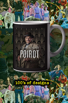 Poirot 11oz Mug | TV Show | Detective | Agatha Christie | Sleuth | Vintage | Hercule Poirot | Murder Mystery