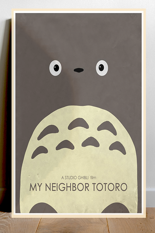 My Neighbour Totoro Gloss 24x36 inch Poster Featuring Totoro and Satsuki | Film Fan Art Print | Movie Wall Decor