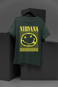 UGLY Classic Nirvana Band Logo & Iconic Smiley Face Christmas Tee | Grunge Style |