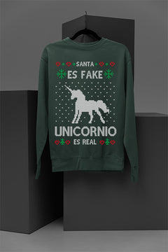 "Santa is Fake Unicorns are Real" Christmas Sweatshirt | Holiday Fashion | Trend"