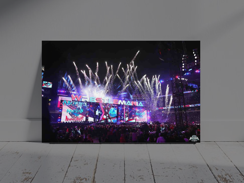 Wrestlemania 40 Premium Gloss Poster | Wrestlemania Stage With Fireworks Wrestlemania 40 Design | Wrestlemania 40 Merchandise | Wrestling Fan Gift | Event Memorabilia | WWE Collectible | Home Decor Poster | Wall Art Print