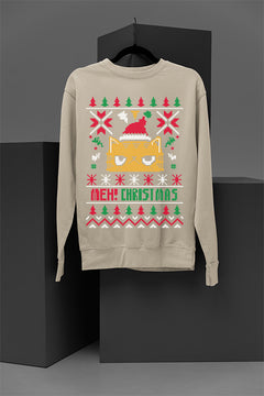 UGLY Meh! Christmas Cat | Vintage Christmas | Retro Era | Festive Feline | Quir