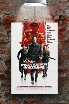 Inglourious Basterds Brad Pitt Premium Gloss Poster | Quentin Tarantino Film Design | Movie Memorabilia for Film Buffs