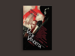 V for Vendetta Canvas Print | Film Art Decor | Guy Fawkes Poster | Natalie Portman | Comic Book Movie | Wall Hanging | Pop Culture Gift