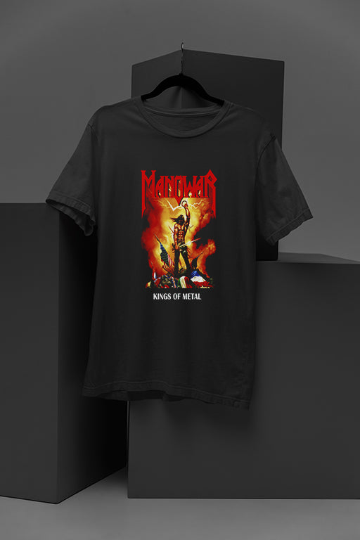 Manowar Kings Of Metal | Vintage Rock Band Tee | Heavy Metal Music Merch | Retro 80s Concert Apparel | Classic Power Metal Design | Epic Warrior Graphics | Manowar Tribute Shirt