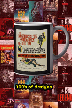 Witness for the Prosecution 11oz Mug | Film Memorabilia | Witness for the Prosecution Design | Classic Movie Fan Gift | Vintage Hollywood Decor | Tyrone Power Mug