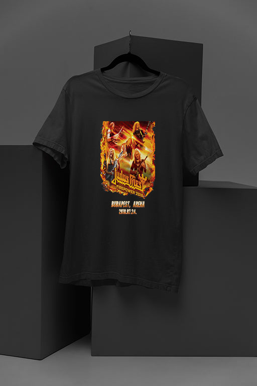 Judas Priest Firepower 2018 Budapest | Classic Rock Band Tee | Iconic Metal Merch | Vintage Concert Style | Retro Tour Shirt