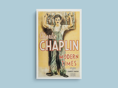 Modern Times Canvas Print Charlie Chaplin | Movie Poster Art | Silent Film Memorabilia