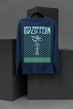 UGLY Rockin' Christmas Led Zeppelin Sweatshirt | Vintage Band Style | Classic Rock Fan |