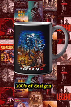 Horror Scream 3 11oz Mug | Film Fan Gift | Horror Movie Lover | Vintage Movie Poster | Classic Horror Design
