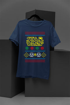 UGLY Galactic Festivities Star Wars Logo & Storm Troopers T-Shirt | Christmas | Star Wars Era