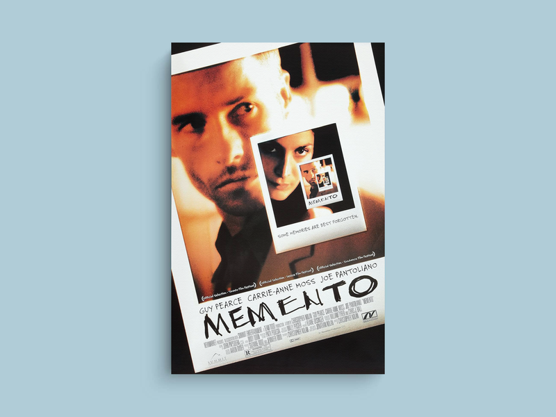 Memento Canvas Print Art | Film Design | Guy Pearce Portrait Art | Movie Memorabilia deco