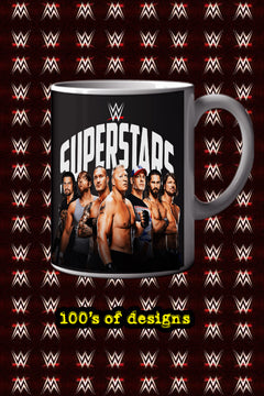 WWE SUPERSTARS 11oz Mug featuring John Cena | The Rock | Hulk Hogan - Pro Wrestling Design