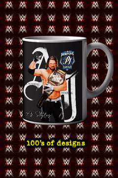 AJ STYLES 11oz Mug featuring Pro Wrestling Superstar - AJ Styles | Wrestling Fan Gift - WWE Legend Design | Custom Coffee Cup Merch - Wrestling Fanatic Collectible