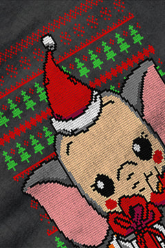 UGLY Dumbo Christmas Sweater | Vintage Dumbo Inspired | Retro Ugly Christmas Shirt | Circus