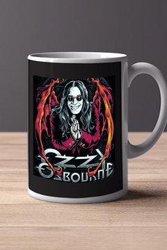 Ozzy Osbourne Devil's Grin 11oz Mug | Heavy Metal Icon Art | Gothic Rock Coffee Cup | Music Legend Gift