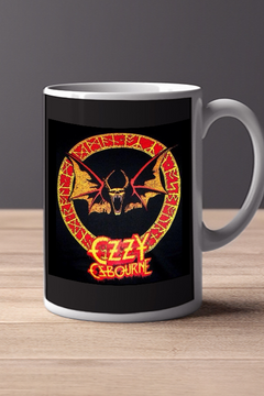 Ozzy Osbourne Hellbat 11oz Mug Rock Legend Tribute | Gothic Bat Emblem | Ceramic Coffee Cup
