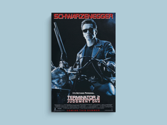 Terminator 2 Canvas Print | Film Art | Arnold Schwarzenegger Poster Design | Movie Memorabilia | Sci-Fi Wall Decor