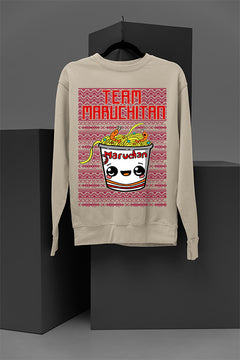 UGLY Crazy Maruchitan Ramen Box Happy Face Christmas Sweatshirt | Funny Ugly Design