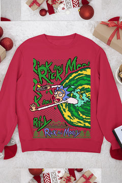 UGLY Galactic Christmas Morty Sweatshirt | Rick and Morty Fan Apparel | Christmas Ugly Design