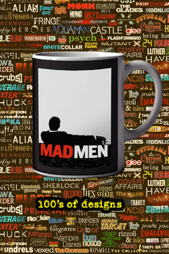 Mad Men 11oz Mug Don Draper Peggy Olson Vintage TV Show Poster Design | Mad Men Coffee Cup Merchandise