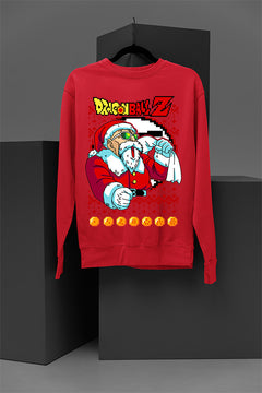 UGLY Roshi Christmas Chaos | Dragon Ball Z Santa Sweatshirt | Festive Anime Wear | Retro