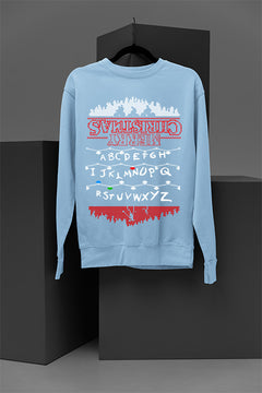 UGLY Stranger Things Christmas Lights Chaos Sweatshirt | Retro 80s Vibe | Upside