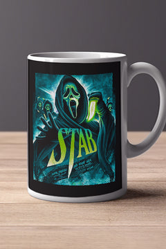 Horror Stab Mug | Cult Film Scream Design | 11oz Mug