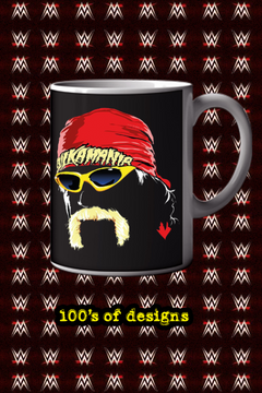 HULKAMANIA Mug | 11oz Hulk Hogan Graffiti Face Cup | Retro Wrestling Icon Coffee Gift