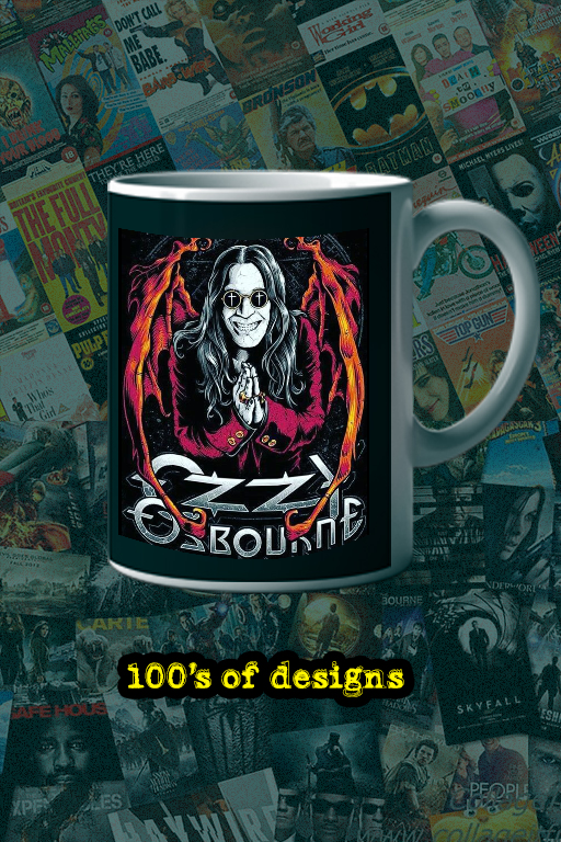 Ozzy Osbourne Devil's Grin 11oz Mug | Heavy Metal Icon Art | Gothic Rock Coffee Cup | Music Legend Gift