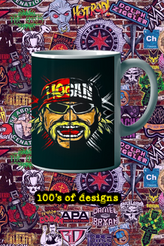 Hulk Hogan NWO Split Face Mug | 11oz Wrestling Icon Cup | Classic vs. Hollywood Tribute